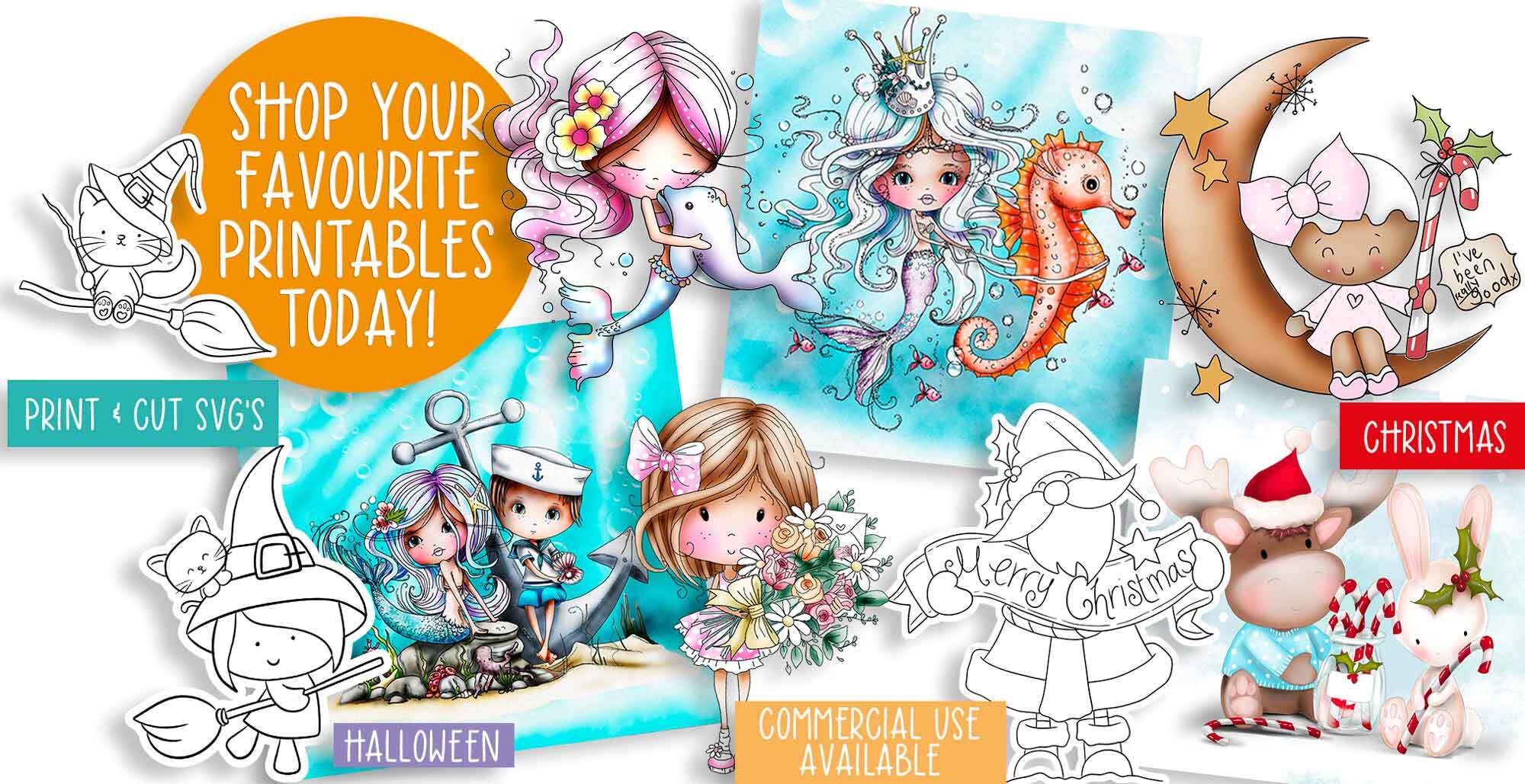 35% off craft card making printables, clipart, digital stamps, junk journals, svg, print & cut today
