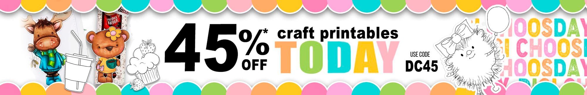 45% off all card making craft printables, digital stamps, clipart, svg files, digital scrapbook, junk journals