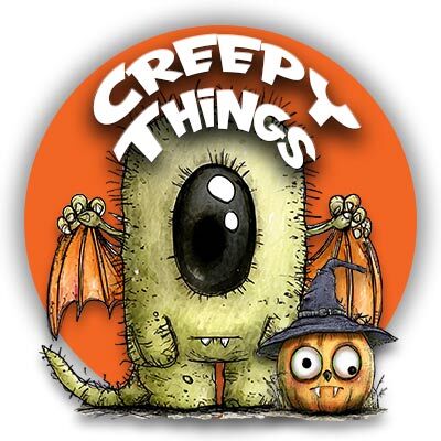 Creepy Things printable clipart, digital stamps, svg for cricut, craft, card making, scrapbook, junk journal