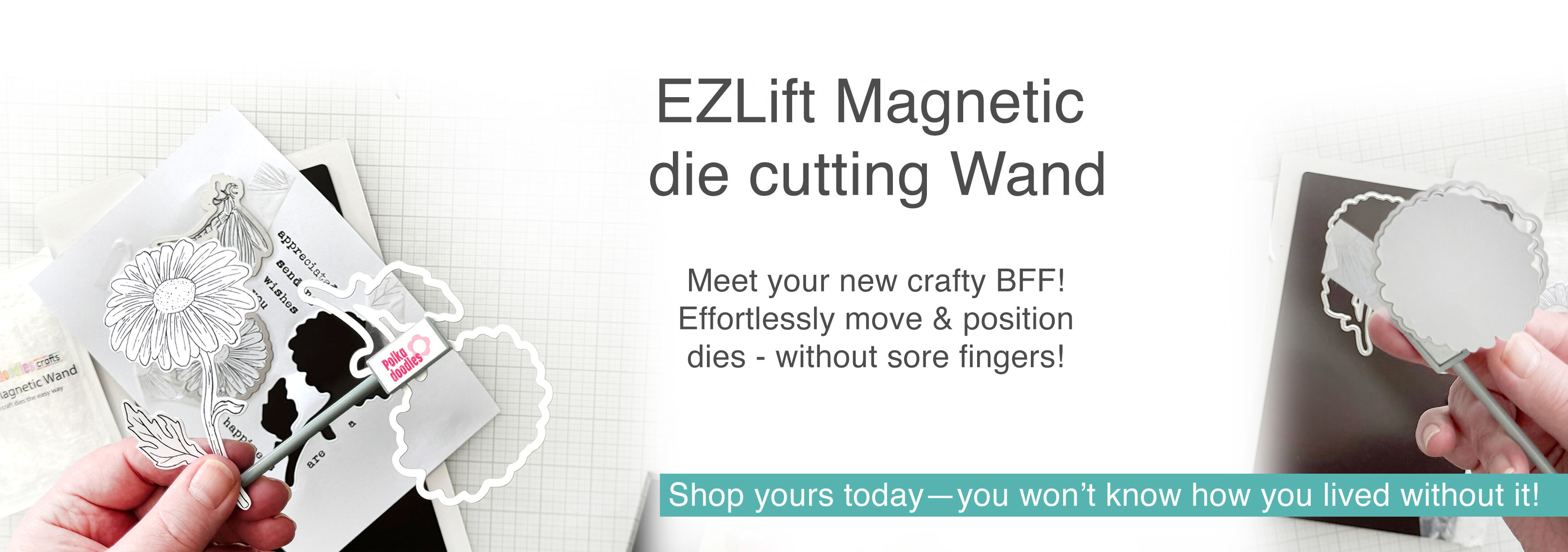 Magnetic Die Cutting Wand for crafts, card making, scrapbooking