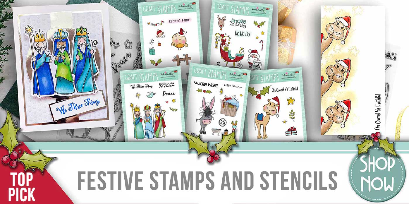 christmas holiday stamps and stencils for card making, craft, scrapbooking, craft supplies