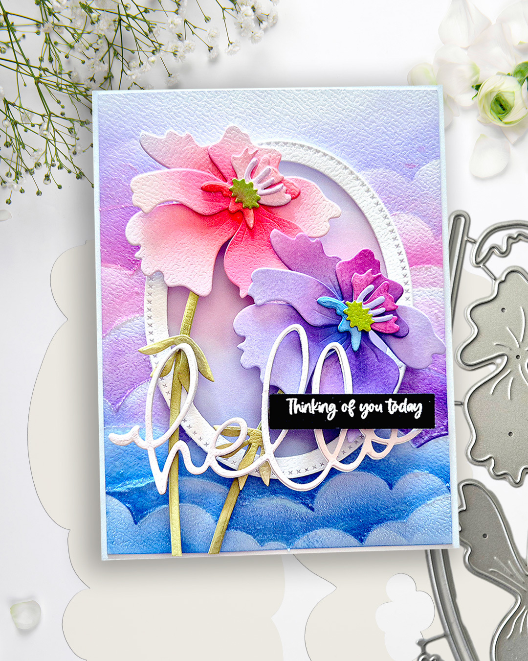 Pretty anemone flower craft dies ideas and inspiration