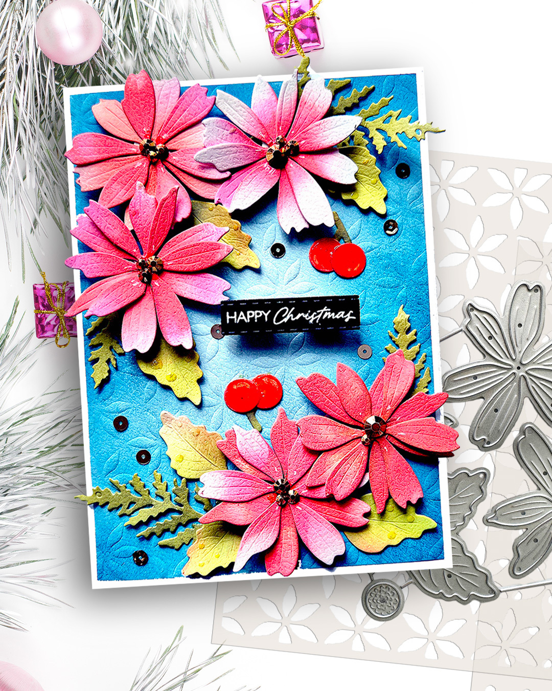 Pretty Daisy poinsettia daisies flower die ideas inspiration