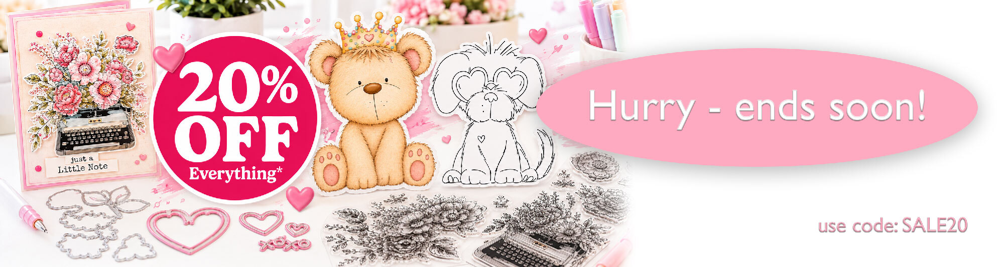 20% sale craft supplies, stamps, craft dies, digital stamps 