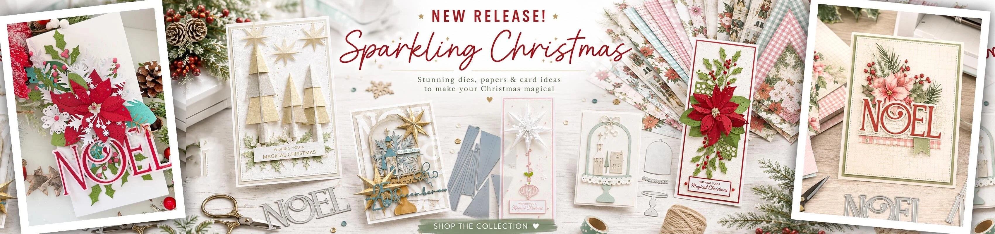 sparkling christmas craft cutting dies, christmas crafts, christmas card making 