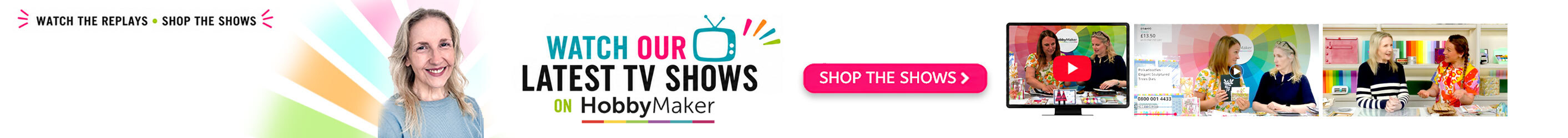 Watch Polkadoodles latest TV shows for stunning creative craft and card making ideas on Hobbymaker crafts