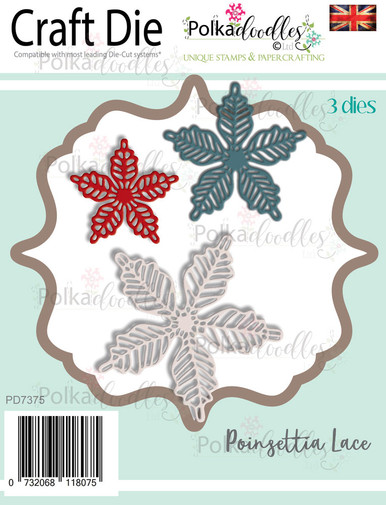 Poinsettia Lace - Craft cutting die - Polkadoodles card making, craft ...