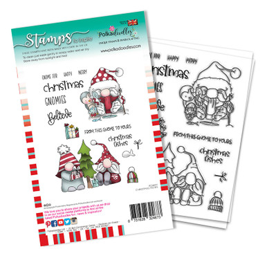 Christmas Fishes Gnome clear stamp set - Polkadoodles card making craft ...