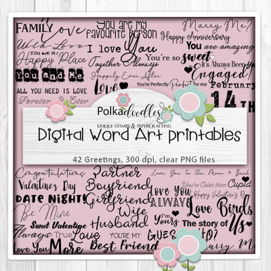 Love Birds Greetings Valentine - Wings of Love cute printable craft ...