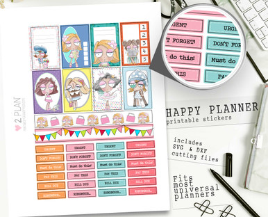 Happy Vibe Cute Sticker Pack Cute Planner Scrapbook Craft UK Stock