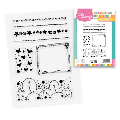 Flower Fun Borders stamps for card making, craft, scrapbooking ...
