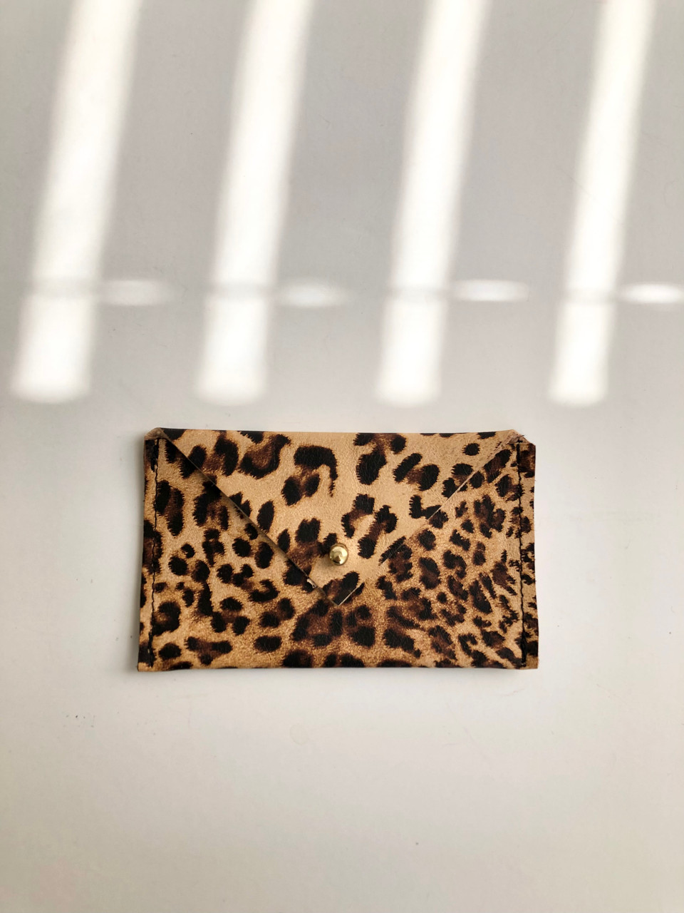 leopard card case