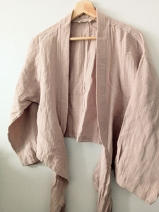 KIMONO WRAP TOP / PALE PINK NUDE