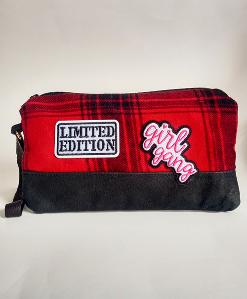 GIRL GANG RED PLAID WRISTLET