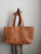 SKINNY LEATHER TOTE/ NATURAL PINK NUDE