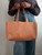 SKINNY LEATHER TOTE/ NATURAL PINK NUDE