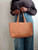 SKINNY LEATHER TOTE/ NATURAL PINK NUDE