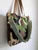 CAMO POP TOTE/ WHEAT+TIPPED MINT