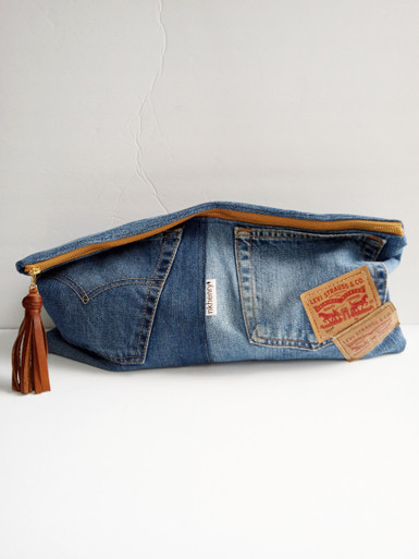 関税込★SURGERY★denim jeans clover logo clutch bag 'black' Versace Jeans Couture logo-plaque Detail Clutch Bag | Black