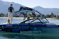 The Assault wakeboard tower shown in black is Aerial's mid range model with cool design features.