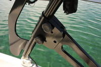 Photo of quick-release knobs that make folding the FreeRide tower easier.