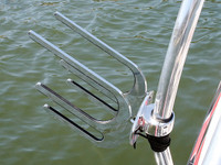 Aerial Oval Kneeboard and Wakeboard Rack Quick Release for Wakeboard Tower  Polished Aluminum