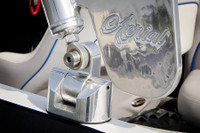 The FreeRide tower features machined solid aluminum mounting feet that can swivel for top or side mounting depending on what is required for certain inboard boat models.