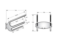 Aerial Surfboard and Wake Rack Quick Release for Wakeboard Tower Polished Aluminum