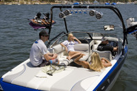 Wakeboard tower speakers are a popular option that add incredible audio quality.