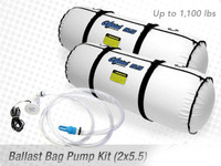 boat ballast kit with two 550 pound ballast bags and pump