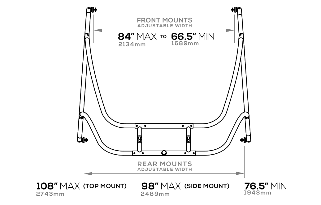 Top-down drawing of the Aerial Airborne 2.0 wakeboard tower