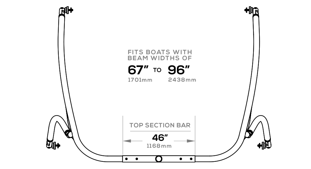 Top view of the Ascent 2.0 wakeboard tower