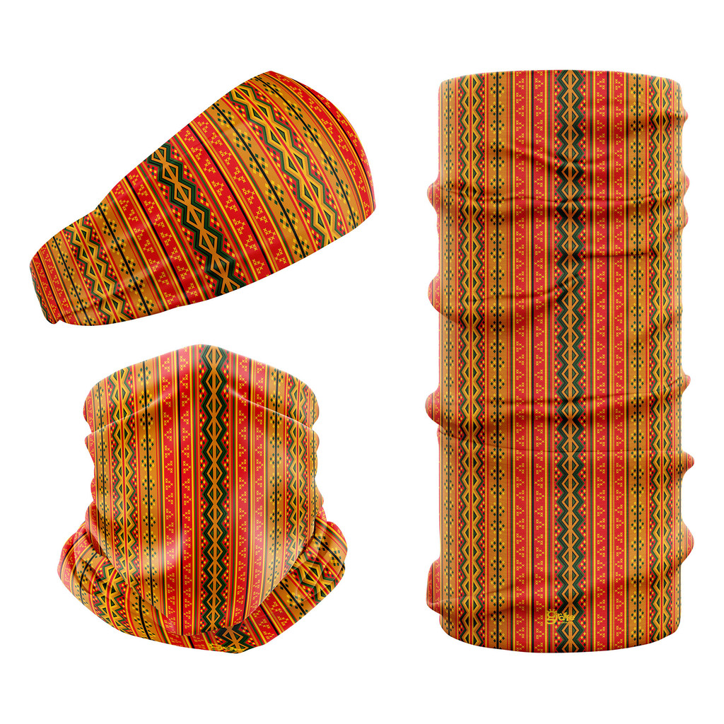 G-931 Tribal Poncho Headwear Bandana Snood Neck Gaiter Multifunctional 