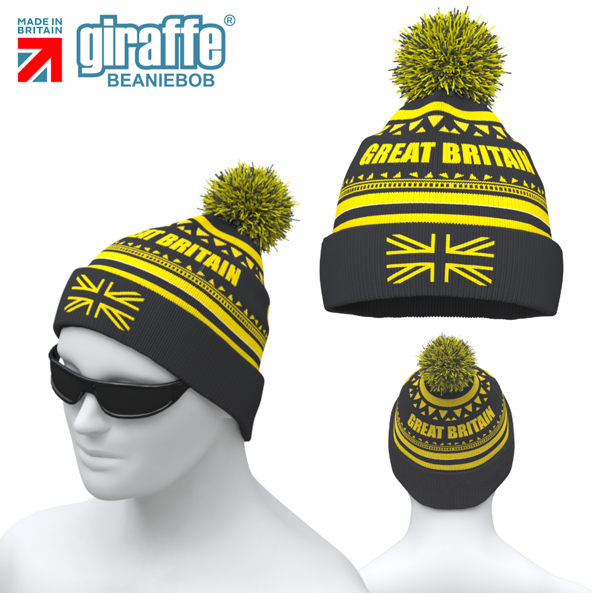 giraffe bobble hats