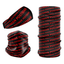 Postman Post Office Postbox Black and red  POST-4 snood bandana seamless multifunctional headwear headband