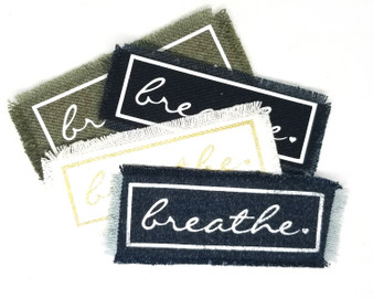 Breathe iron on patches in various colorways.