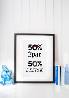 Tupac Deepak Spiritual Gangster Printable Poster