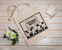 100% canvas tote bag with three pigs saying 'Vegans Rock!"