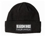 Black beanie with patch and the words Hardcore Herbivore in white