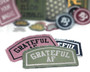 Grateful AF iron on patches in a variety of colorways.