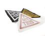 Triangle patches with the motivational words I Got This. Shown in custom color combinations.