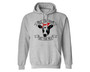 Sport Grey hoodie that says Not Your Mom Not Your Milk with a picture of a cow wearing a red bandana.