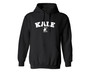 Funny black unisex kale university vegan hoodie.