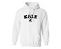 Funny white unisex kale university vegan hoodie.