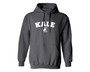 Funny charcoal grey unisex kale university vegan hoodie.