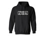 Black unisex hoodie with the word Jefa printed on the front.