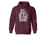 Maroon unisex hoodie with the words Big Bad Bold Boss Babe printed on front.