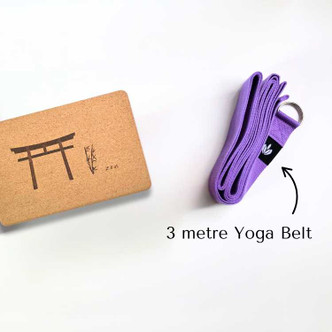 Large Purple D-Ring Yoga Belt NEUHAUS ZEN [[product_type]]