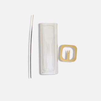 glass incense holder with lid and incense sticks set