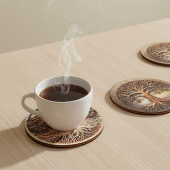 Tree of life Tea Coaster Wooden Set NEUHAUS ZEN [[product_type]]
